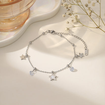 Fashion Titanium Steel Ankle Chain with Tassel