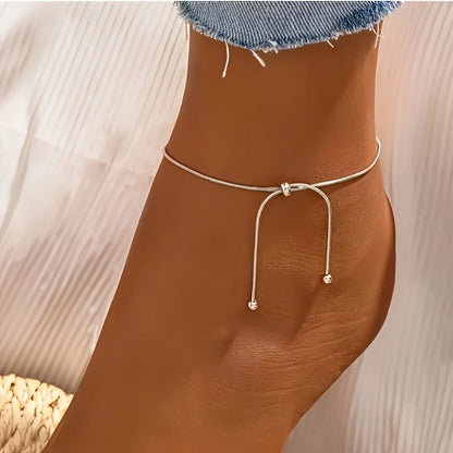 Adjustable Ball Bead Snake Chain Anklet