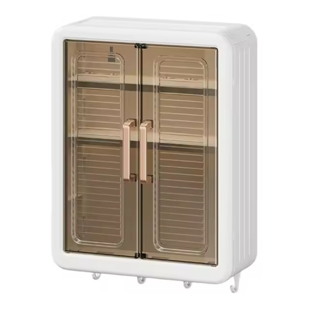 Wall Mounted Storage Cabinet - 3 Layer Punch Free Organizer Rack