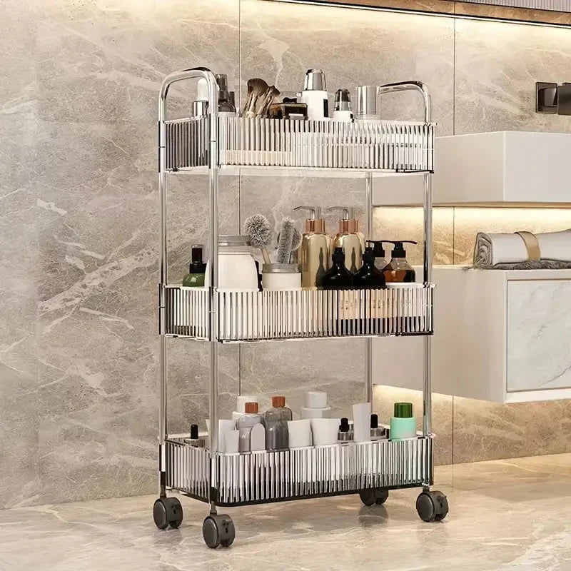 Acrylic Multifunction Storage Rolling Utility Cart