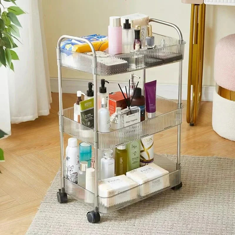 Acrylic Multifunction Storage Rolling Utility Cart