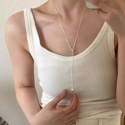 Sterling Silver Heart Pearl Necklace