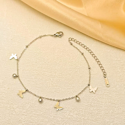 Fashion Titanium Steel Ankle Chain with Tassel