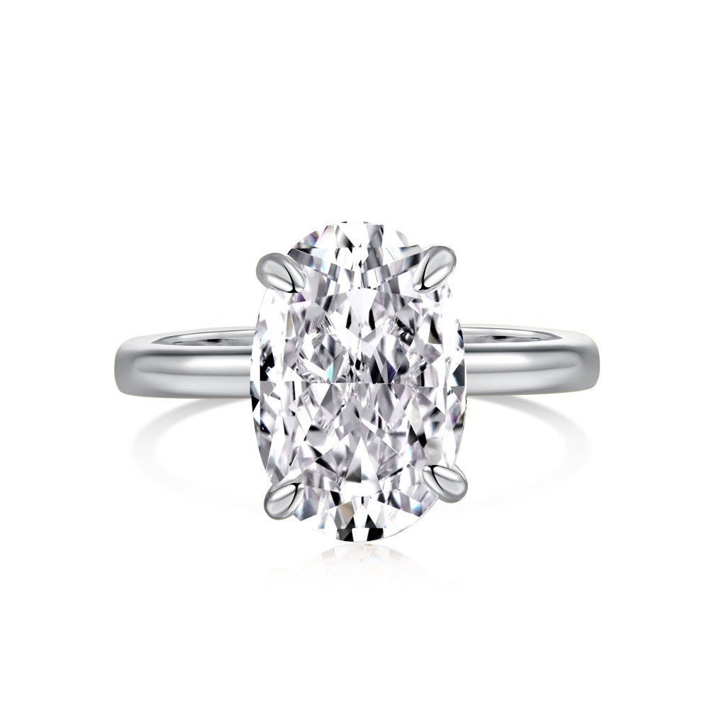 Oval Zircon Geometric Women Ring