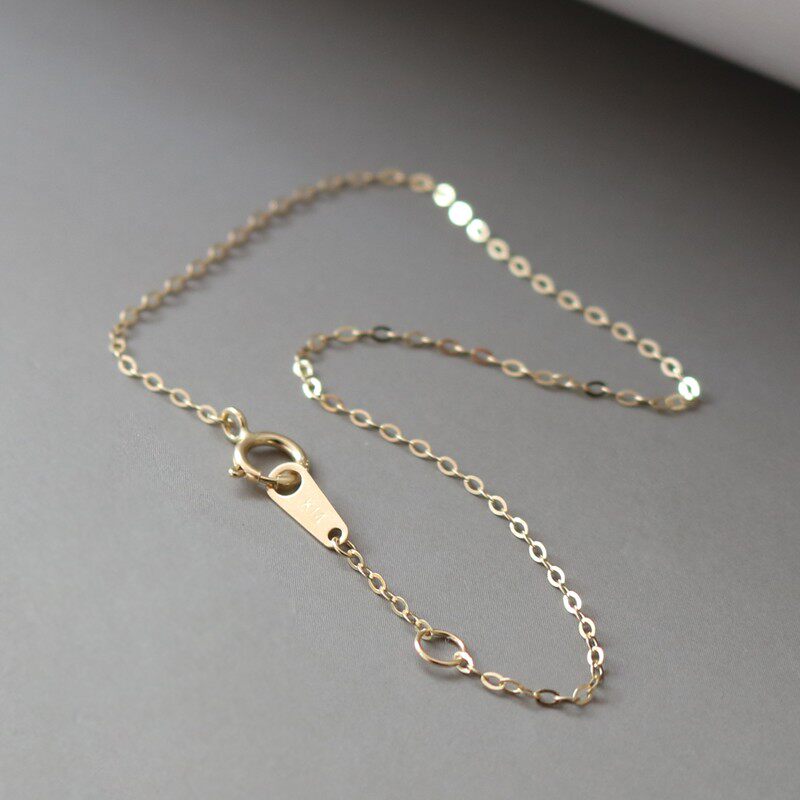 Simple 14K Gold Bracelet and Anklet