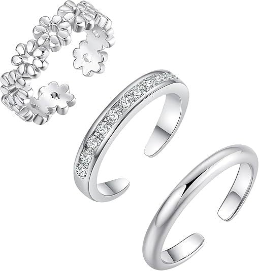 Adjustable Floral Foot Ring Set