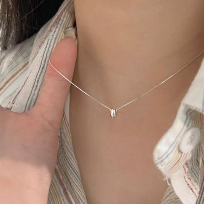 Sterling Silver Heart Pearl Necklace