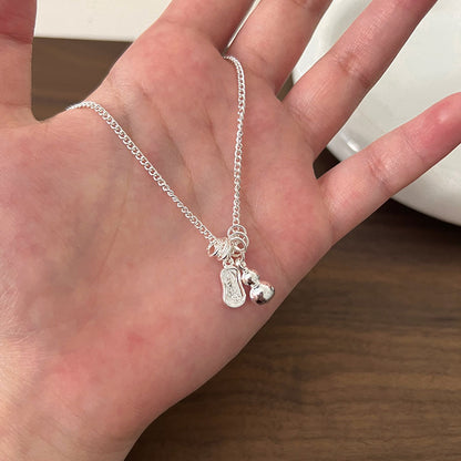 Sterling Silver Heart Pearl Necklace