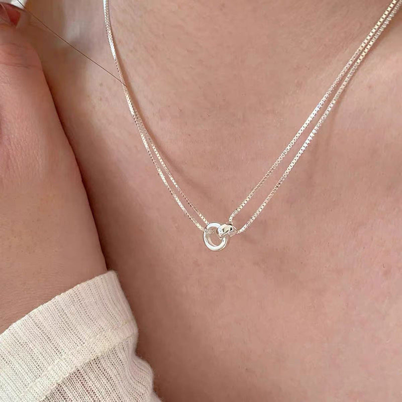 Sterling Silver Heart Pearl Necklace