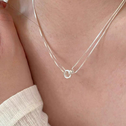 Sterling Silver Heart Pearl Necklace