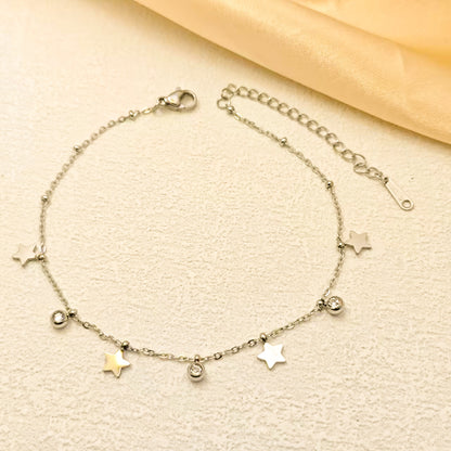 Fashion Titanium Steel Ankle Chain with Tassel