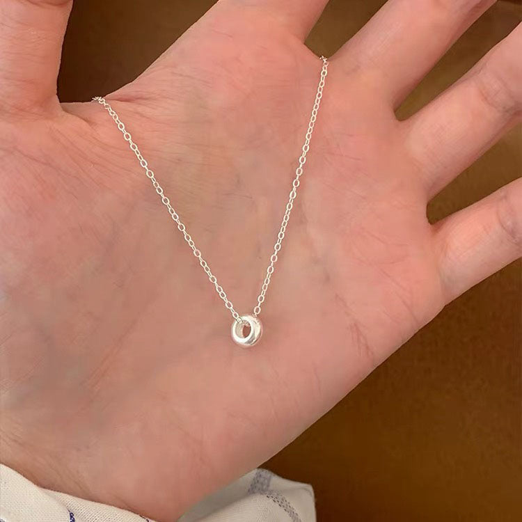 Sterling Silver Heart Pearl Necklace
