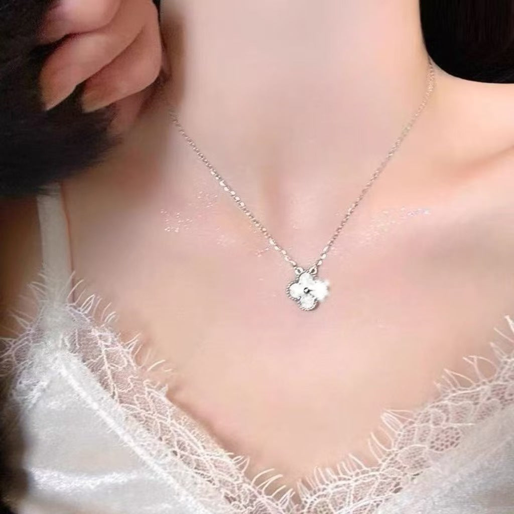 Sterling Silver Heart Pearl Necklace
