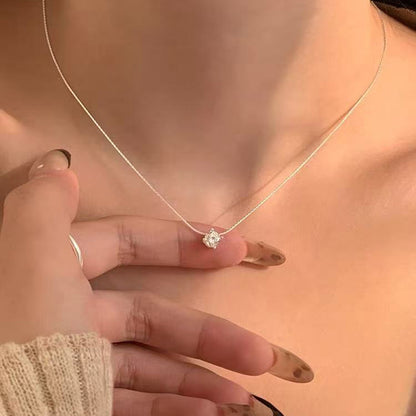 Sterling Silver Heart Pearl Necklace