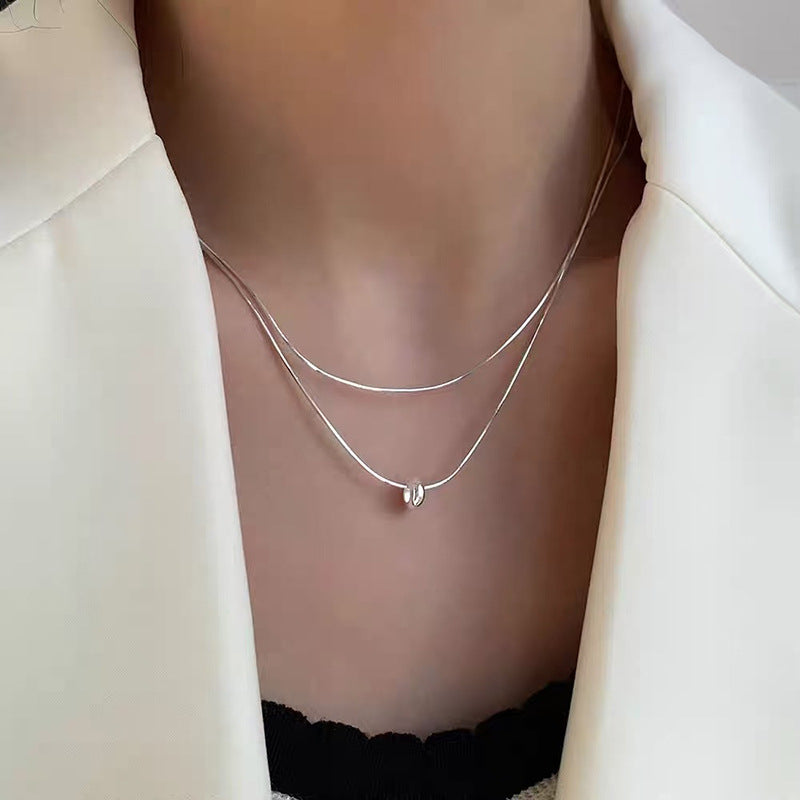 Sterling Silver Heart Pearl Necklace