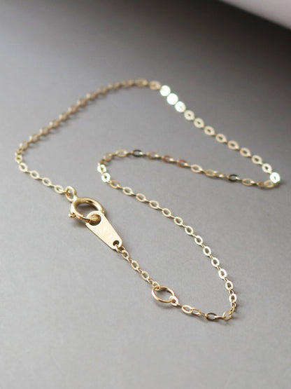 Simple 14K Gold Bracelet and Anklet