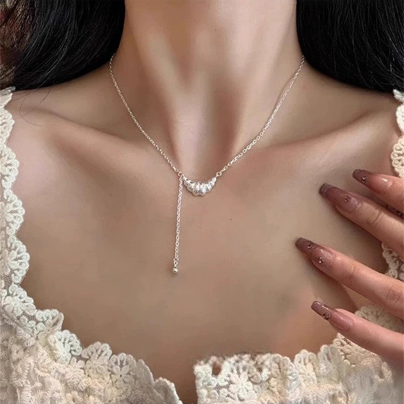 Sterling Silver Heart Pearl Necklace