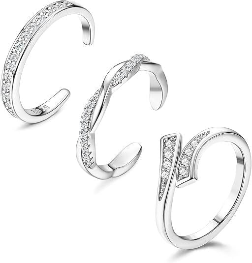 Adjustable Floral Foot Ring Set
