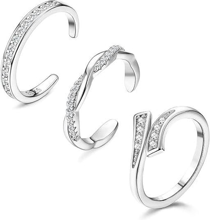Adjustable Floral Foot Ring Set