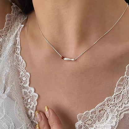 Sterling Silver Heart Pearl Necklace