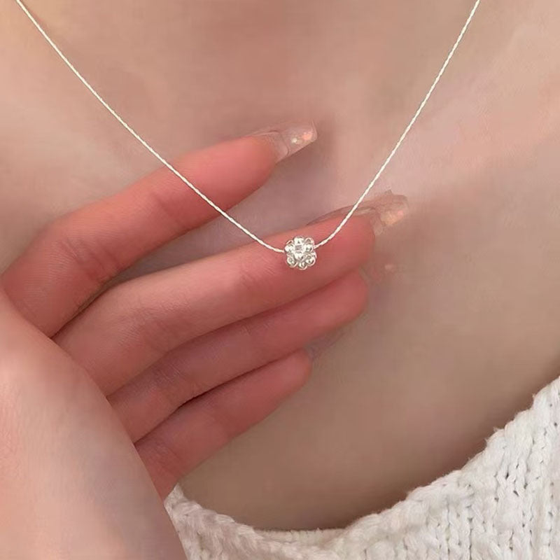 Sterling Silver Heart Pearl Necklace