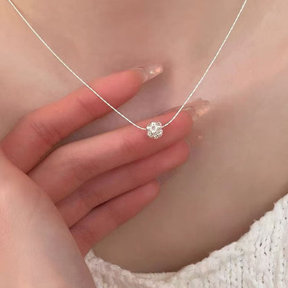Sterling Silver Heart Pearl Necklace