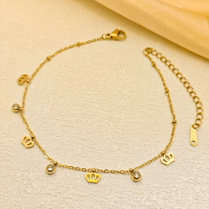 Fashion Titanium Steel Ankle Chain with Tassel