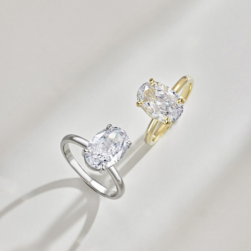 Oval Zircon Geometric Women Ring