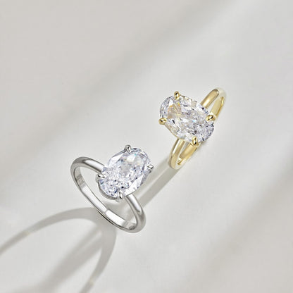 Oval Zircon Geometric Women Ring