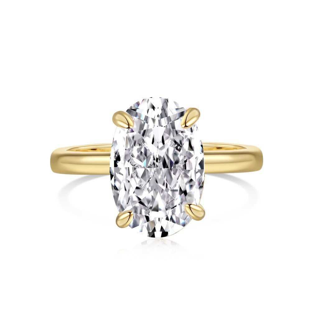 Oval Zircon Geometric Women Ring