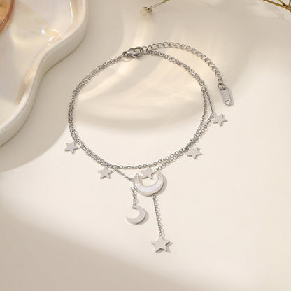 Fashion Titanium Steel Ankle Chain with Tassel