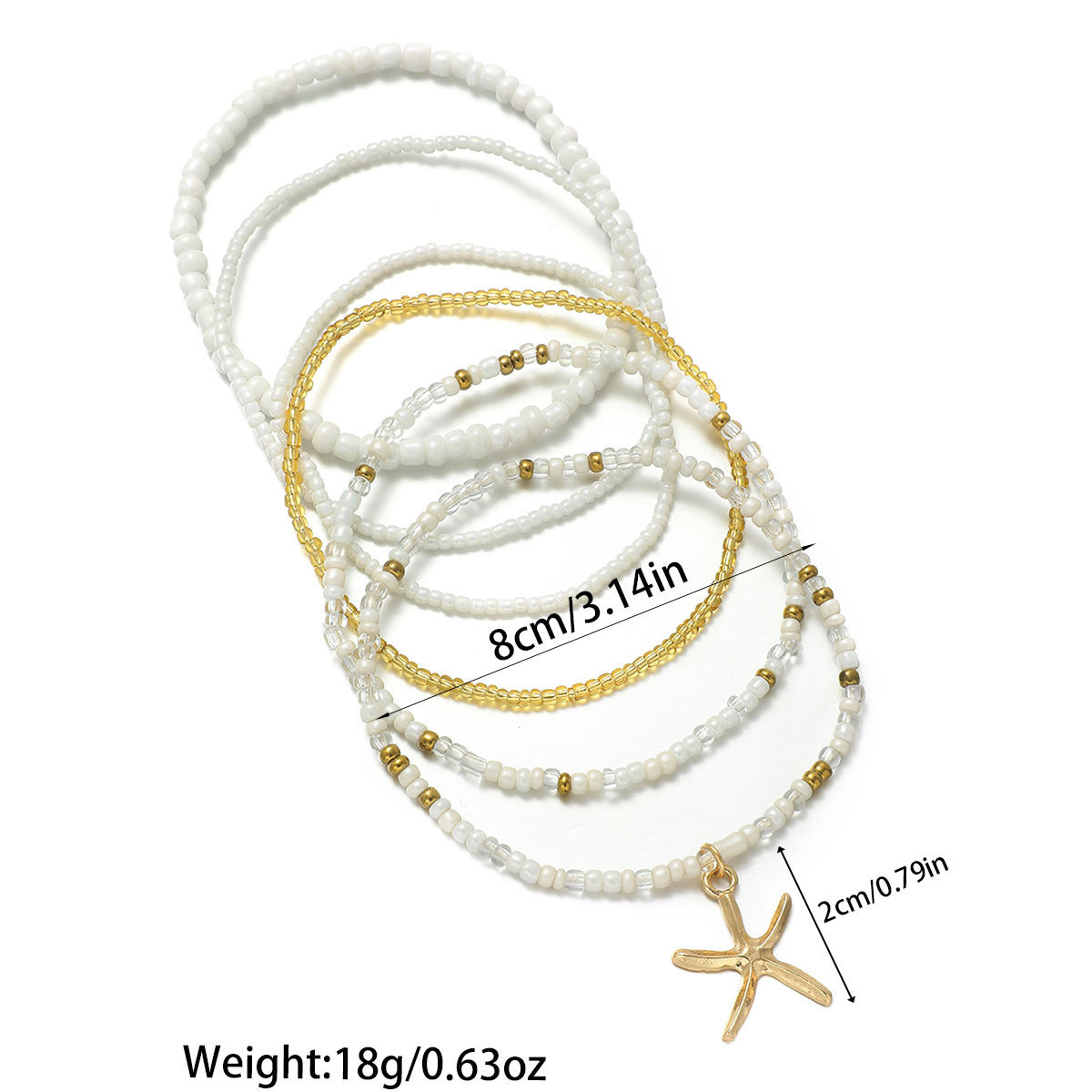 Pearl beads and elastic women's ankle chain