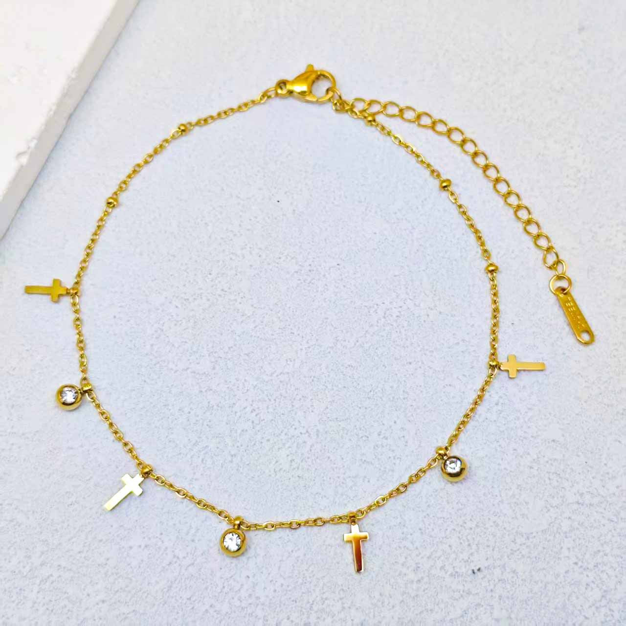 Fashion Titanium Steel Ankle Chain with Tassel