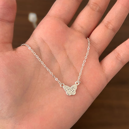 Sterling Silver Heart Pearl Necklace