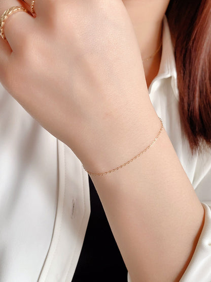 Simple 14K Gold Bracelet and Anklet