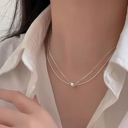 Sterling Silver Heart Pearl Necklace
