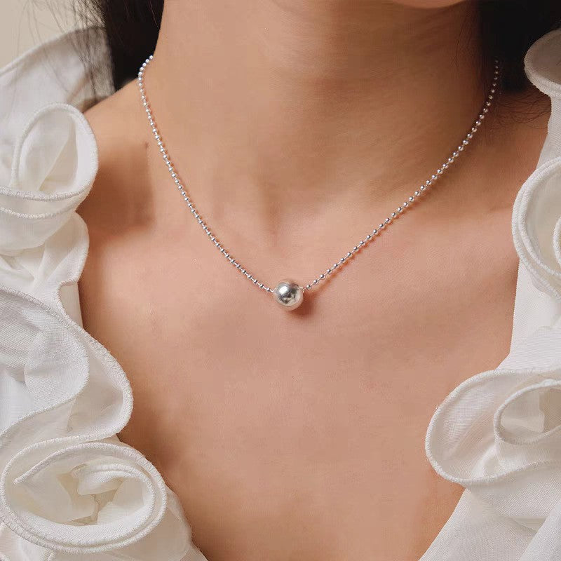 Sterling Silver Heart Pearl Necklace