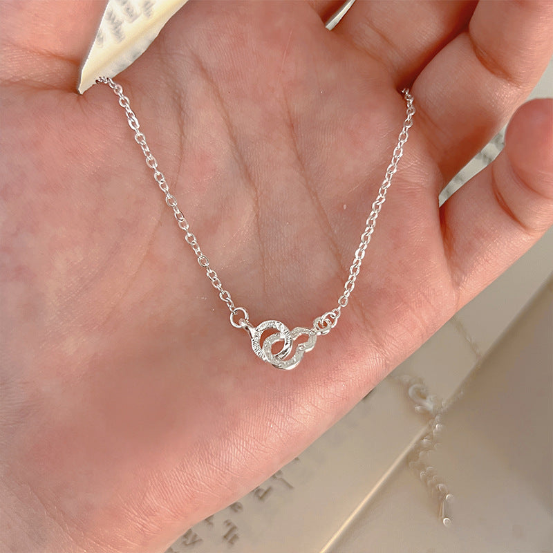 Sterling Silver Heart Pearl Necklace
