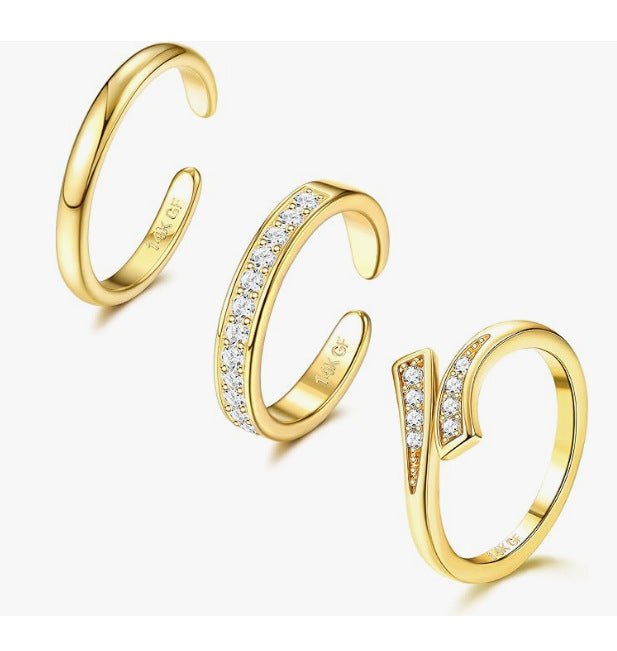 Adjustable Floral Foot Ring Set