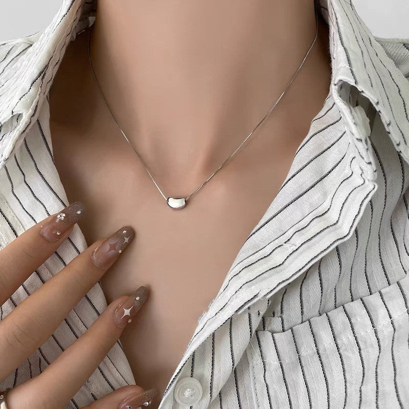 Sterling Silver Heart Pearl Necklace