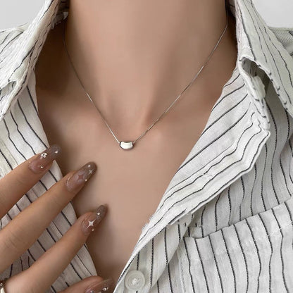 Sterling Silver Heart Pearl Necklace