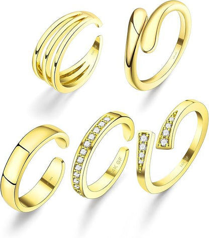 Adjustable Floral Foot Ring Set