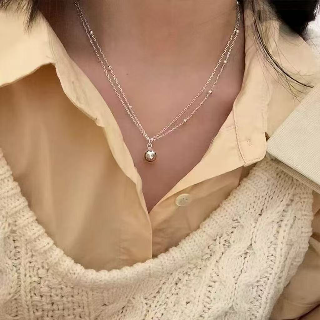 Sterling Silver Heart Pearl Necklace