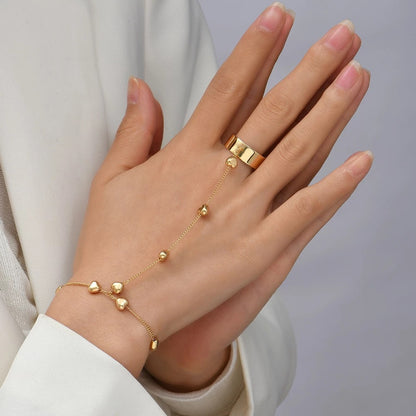 Fashion Simple Love Chain Handmade Finger Ring