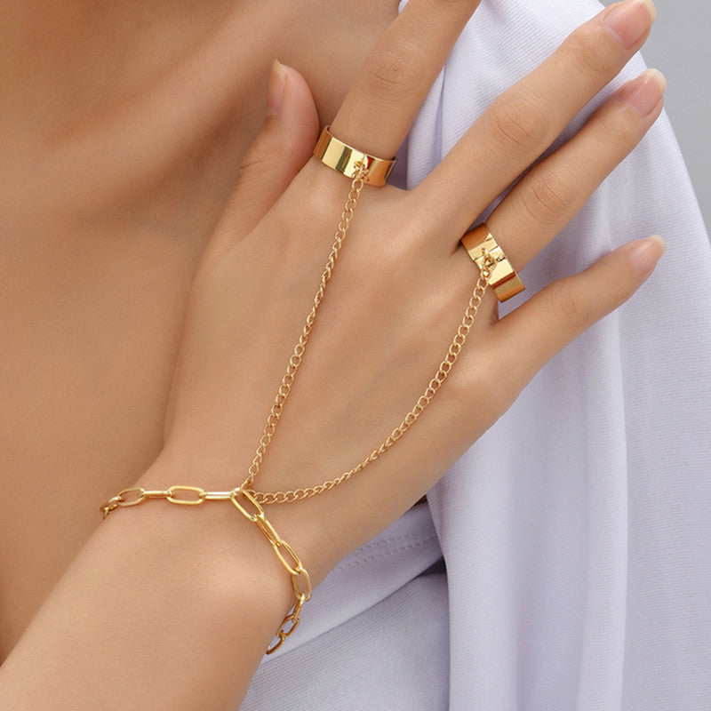 Fashion Simple Love Chain Handmade Finger Ring