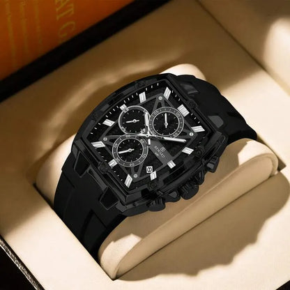 Reward VIP Luxury Men’s Watch – Square Dial, SEIKO Quartz, Luminous Chronograph