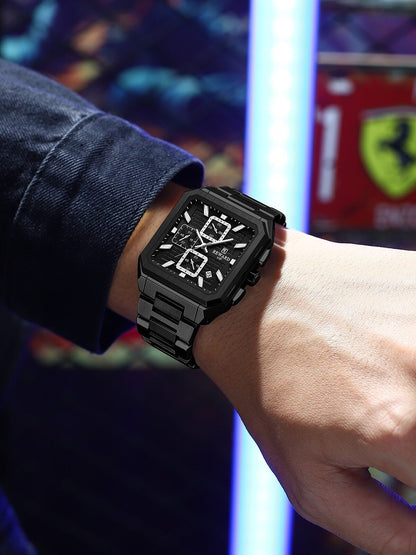 Reward VIP Square Watch – Japanese Quartz 3ATM Chrono Luxury Timepiece
